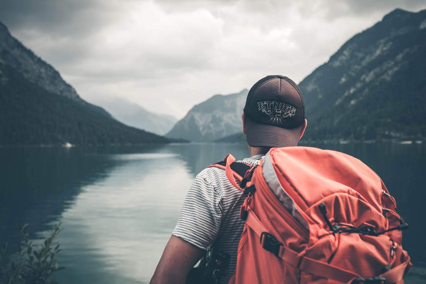 Distant person in a landscape that may be difficult to segment
